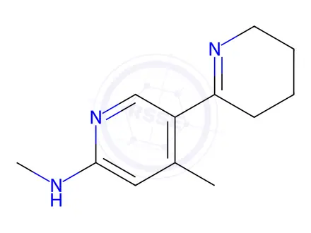 Chemical structure of N,4'-dimethyl-3,4,5,6-tetrahydro-[2,3'-bipyridin]-6'-amine