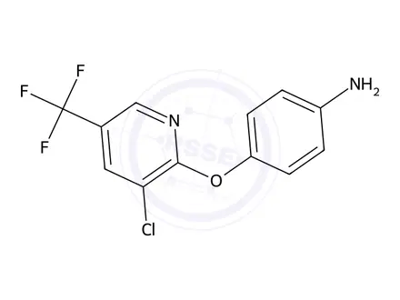 Chemical structure of 4-((3-Chloro-5-(trifluoromethyl)pyridin-2-yl)oxy)aniline
