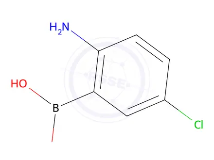 Chemical structure of 2-Amino-5-chlorophenylboronic acid
