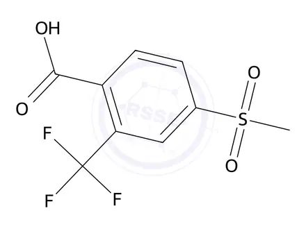 Chemical structure of 4-Methanesulfonyl-2-(trifluoromethyl)benzoic acid
