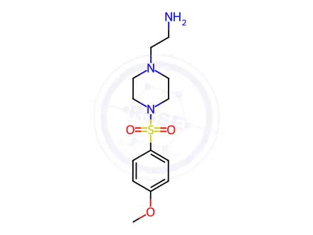 Chemical structure of 2-(4-((4-Methoxyphenyl)sulfonyl)piperazin-1-yl)ethan-1-amine