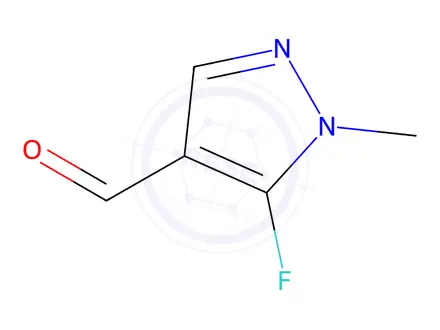 Chemical structure of 5-fluoro-1-methyl-1H-pyrazole-4-carbaldehyde