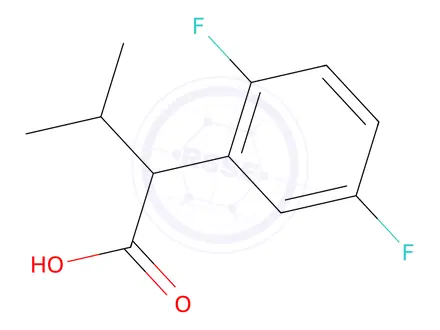 Chemical structure of 2,5-difluoro-α-(1-methylethyl)-Benzeneacetic acid