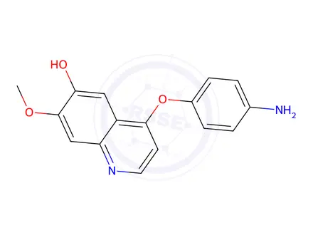 Chemical structure of 4-(4-Aminophenoxy)-7-methoxyquinolin-6-ol