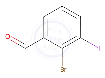 Chemical structure of 2-Bromo-3-iodobenzaldehyde