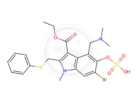 Chemical structure of Abidol Impurity 29
