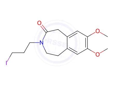 Chemical structure of 3-(3-iodopropyl)-7,8-dimethoxy-1,3,4,5-tetrahydro-2H-benzo[d]azepin-2-one