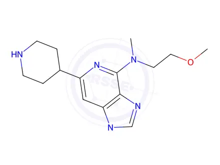 Chemical structure of N-(2-Methoxyethyl)-N,1-dimethyl-6-(piperidin-4-yl)-1H-imidazo[4,5-c]pyridin-4-amine