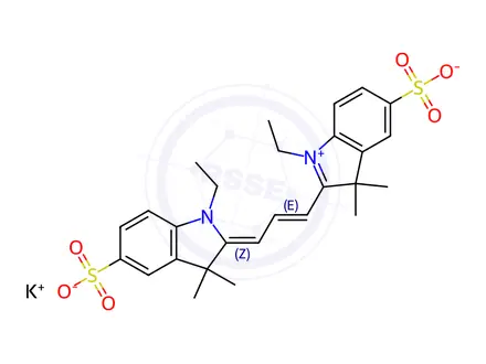 Chemical structure of Cyanine 3 Bisethyl Dye Potassium Salt