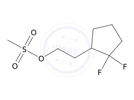 Chemical structure of 2-(2,2-Difluorocyclopentyl)ethyl methanesulfonate