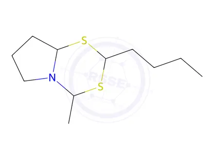 Chemical structure of 4H-Pyrrolo2,1-d-1,3,5-dithiazine, 2-butyltetrahydro-4-methyl-