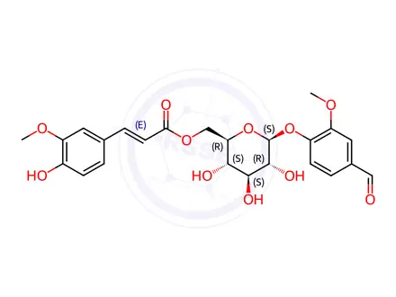Chemical structure of Feruloylglucosido vanillin