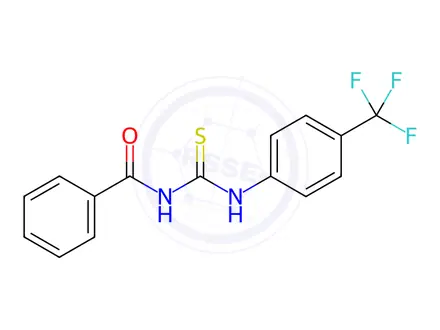 Chemical structure of N-Benzoyl-N'-[4-(trifluoromethyl)phenyl]thiourea