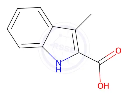 Chemical structure of 3-Methyl-1H-indole-2-carboxylic Acid