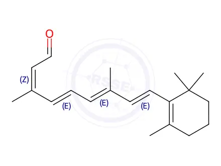 Chemical structure of Vitamin A Impurity 17 (13-Cis-Retinal)