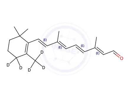 Chemical structure of 9-cis-Retinal-d5