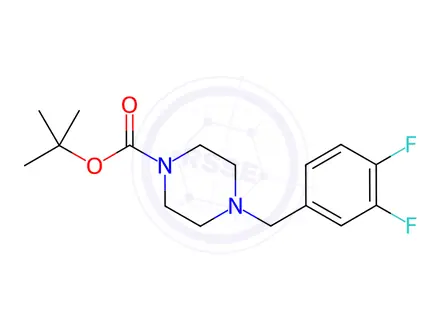 Chemical structure of tert-Butyl 4-[(3,4-difluorophenyl)methyl]piperazine-1-carboxylate