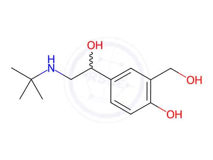 Chemical structure of Albuterol hydrochloride