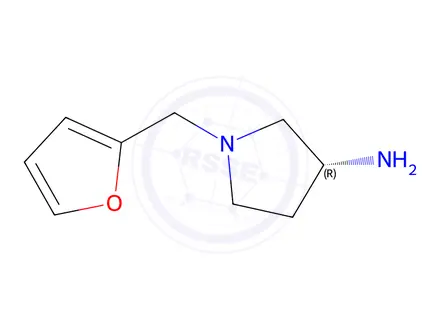 Chemical structure of (R)-1-(Furan-2-ylmethyl)pyrrolidin-3-amine