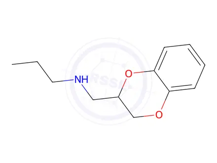 Chemical structure of n-propyl-4-benzodioxan-2-methylamine