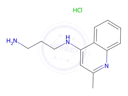 Chemical structure of 4-(3-AMINOPROP-1-YL)AMINO-2-METHYLQUINOLINE HYDROCHLORIDE