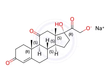 Chemical structure of Prednisone EP Impurity A Sodium salt