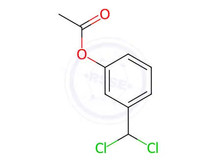 Chemical structure of Acetic acid 3-dichloromethyl-phenyl ester