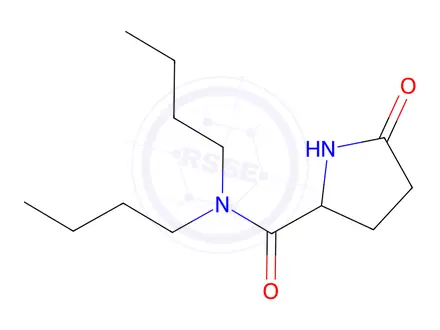 Chemical structure of (±)-N,N-dibutyl-5-oxopyrrolidine-2-carboxamide