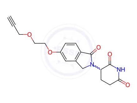 Chemical structure of 3-[1-oxo-5-(2-prop-2-ynoxyethoxy)isoindolin-2-yl]piperidine-2,6-dione