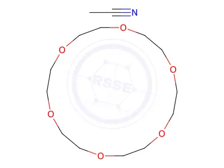 Chemical structure of acetonitrile, compound with 1,4,7,10,13,16-hexaoxacyclooctadecane (1:1)