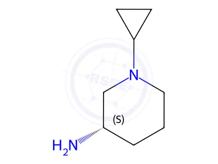 Chemical structure of (3S)-1-cyclopropylpiperidin-3-amine;dihydrochloride
