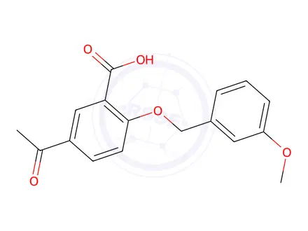 Chemical structure of 5-Acetyl-2-((3-methoxybenzyl)oxy)benzoic acid