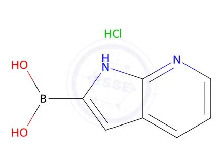 Chemical structure of (1H-Pyrrolo[2,3-b]pyridin-2-yl)boronic acid hydrochloride