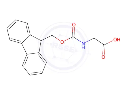 Chemical structure of FMOC-GLYCINE POLYMER-BOUND ON WANG