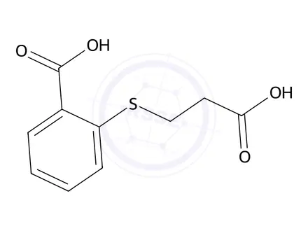 Chemical structure of 2-((2-Carboxyethyl)thio)benzoic acid