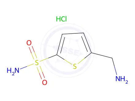 Chemical structure of 5-(Aminomethyl)thiophene-2-sulfonamide hydrochloride