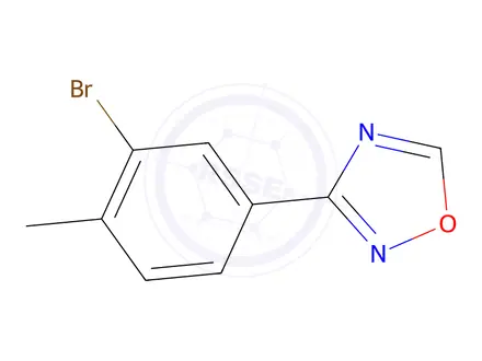 Chemical structure of 3-(3-Bromo-4-methylphenyl)-1,2,4-oxadiazole