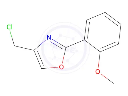 Chemical structure of 4-(chloromethyl)-2-(2-methoxyphenyl)-1,3-oxazole