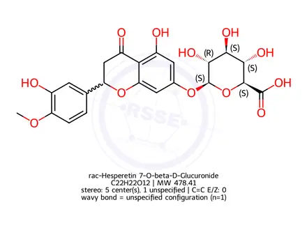 Chemical structure of rac-Hesperetin 7-O-beta-D-Glucuronide