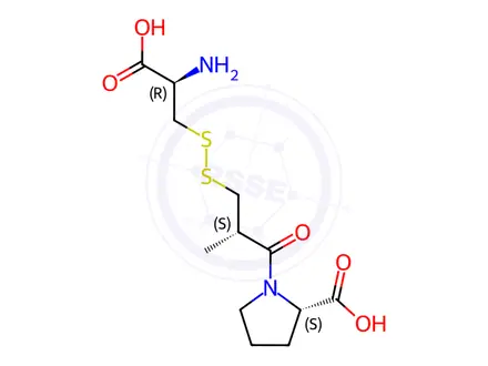 Chemical structure of Captopril-cysteine Disulfide