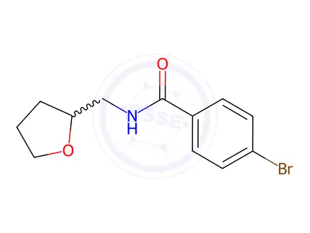 Chemical structure of 4-Bromo-N-((tetrahydrofuran-2-yl)methyl)benzamide