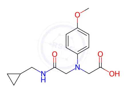 Chemical structure of [{2-[(Cyclopropylmethyl)amino]-2-oxoethyl}-(4-methoxyphenyl)amino]acetic acid