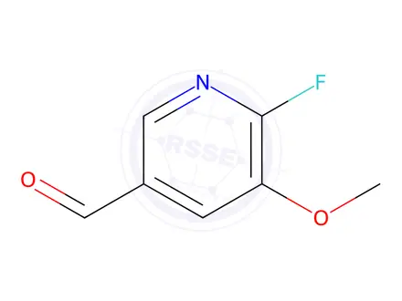 Chemical structure of 6-Fluoro-5-methoxypyridine-3-carbaldehyde