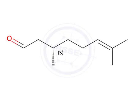 Chemical structure of (-)-Citronellal (5949-05-3)