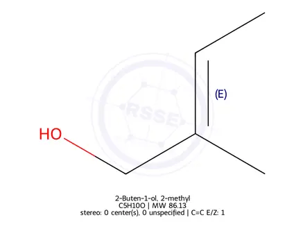 Chemical structure of 2-Buten-1-ol, 2-Methyl-, (2E)-