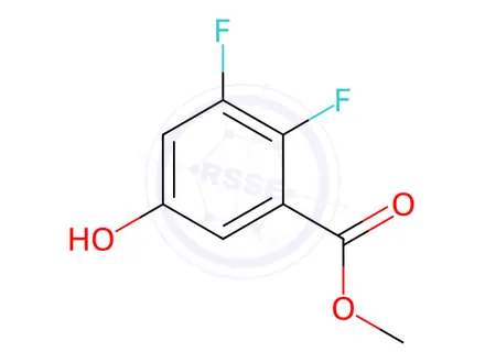 Chemical structure of Benzoic acid, 2,3-difluoro-5-hydroxy-, methyl ester
