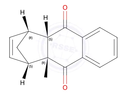Chemical structure of (1R,4S,4aR,9aS)-4a-Methyl-1,4,4a,9a-tetrahydro-1,4-methanoanthracene-9,10-dione