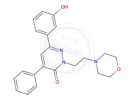 Chemical structure of 6-(3-Hydroxyphenyl)-2-(2-morpholinoethyl)-4-phenylpyridazin-3(2H)-one
