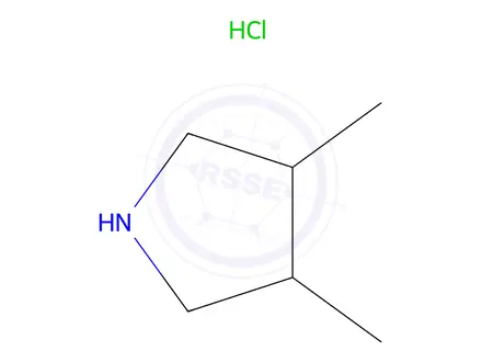 Chemical structure of 3,4-dimethylpyrrolidine hydrochloride