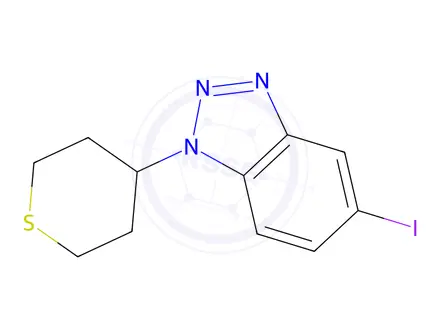 Chemical structure of 5-Iodo-1-tetrahydrothiopyran-4-yl-benzotriazole